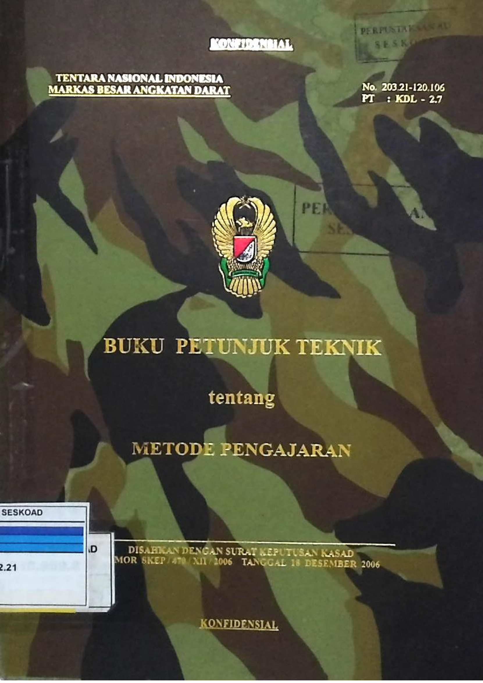 BUKU PETUNJUK TEKNIK TENTANG METODE PENGAJARAN
